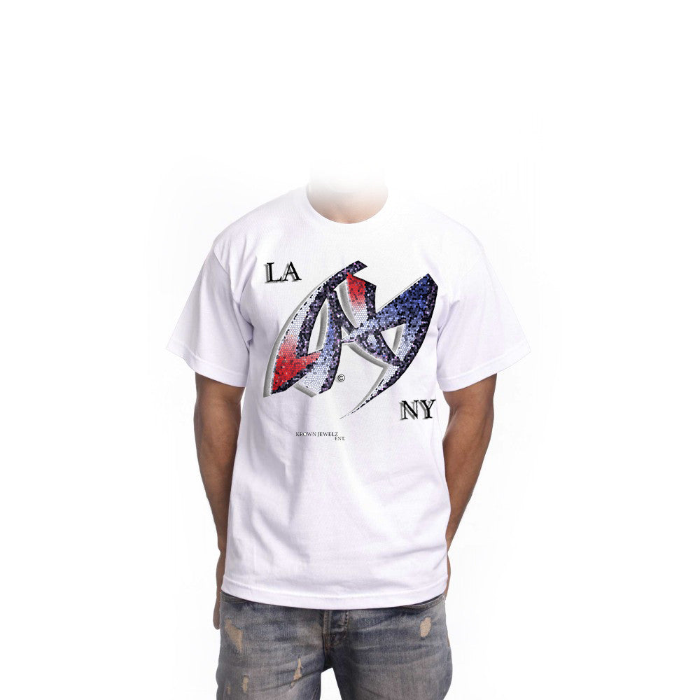 LA.NY short sleeve white t-shirt